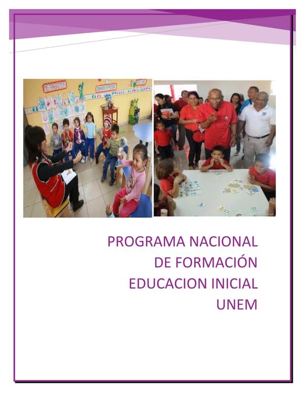 Programa Nacional de Formación Educacion Inicial